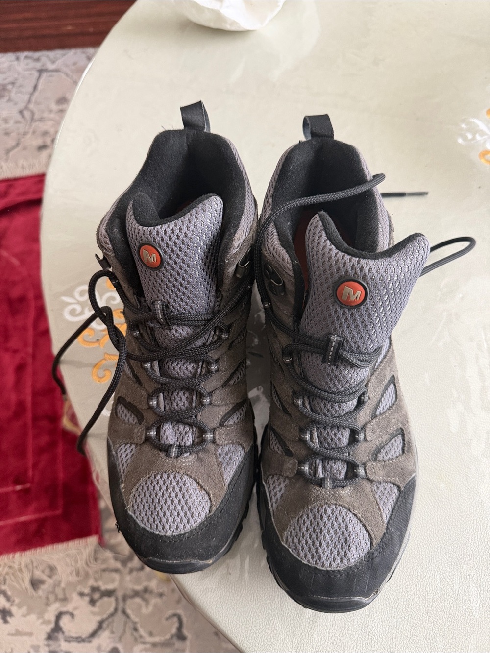 Merrell Gray and Black Men's Trail Hiking Shoes